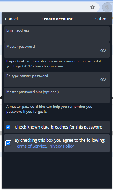 Account Details vault-account-details